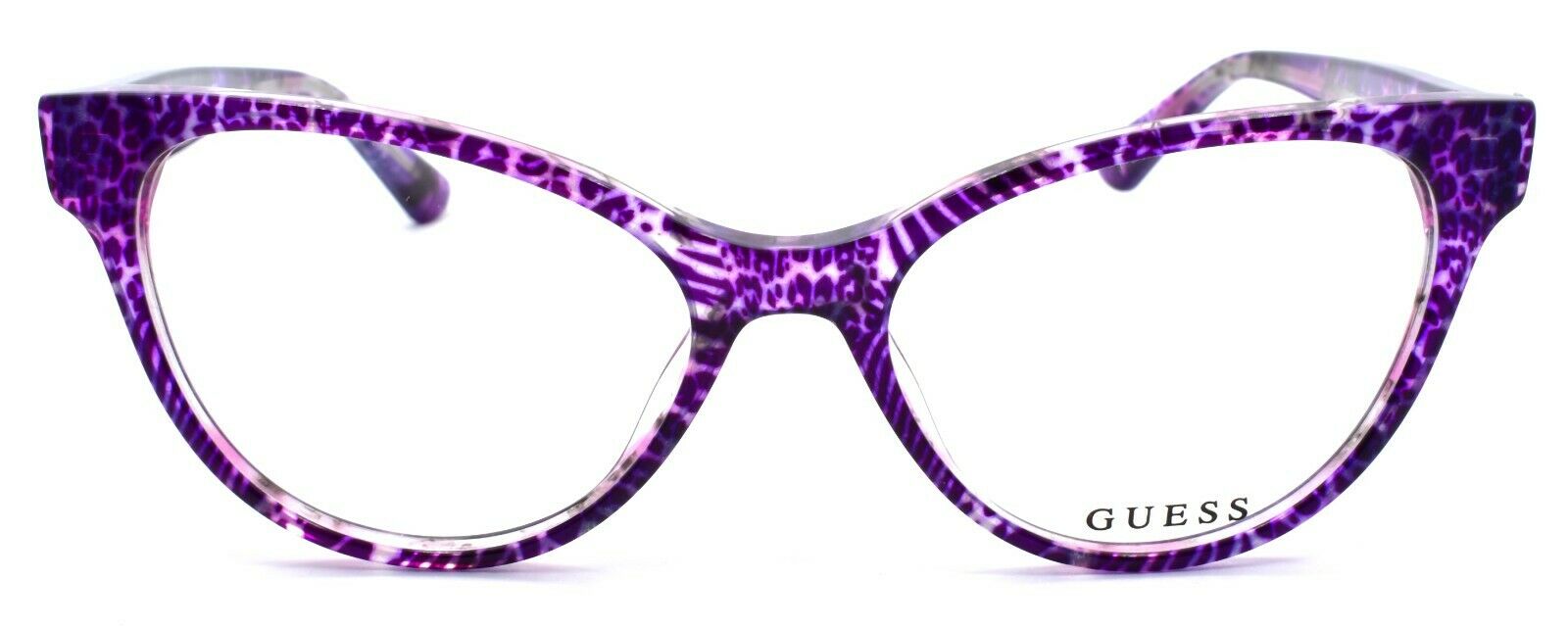 2-GUESS GU2782 099 Women's Eyeglasses Frames Cat-eye 54-17-140 Purple Leopard-889214145581-IKSpecs