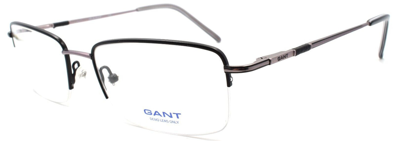 1-GANT G Clinton BLK/GUN Men's Eyeglasses Frames Half-rim 57-19-145 Black Gunmetal-715583283312-IKSpecs