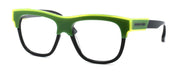1-McQ Alexander McQueen MQ0006O 001 Unisex Eyeglasses 52-16-140 Green / Black-889652002149-IKSpecs