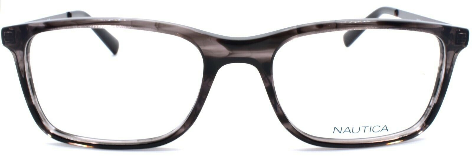 2-Nautica N8153 015 Men's Eyeglasses Frames 56-19-140 Dark Grey Marble-688940463217-IKSpecs