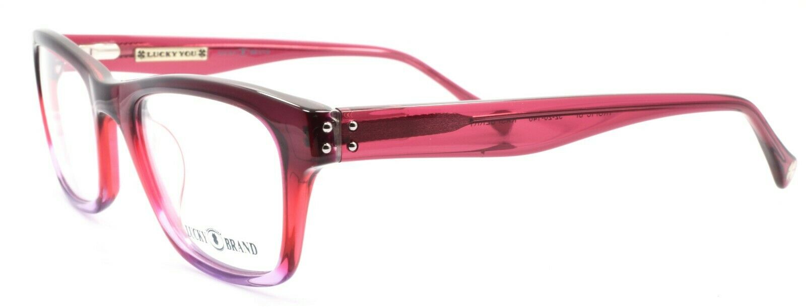 1-LUCKY BRAND Tropic UF Women's Eyeglasses Frames 52-20-140 Raspberry + CASE-751286248227-IKSpecs
