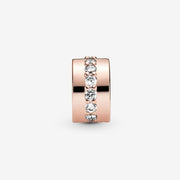 2-Authentic Pandora Sparkling Row Spacer Charm 14k Rose Gold Plated 781972CZ New-5700302593808-IKSpecs