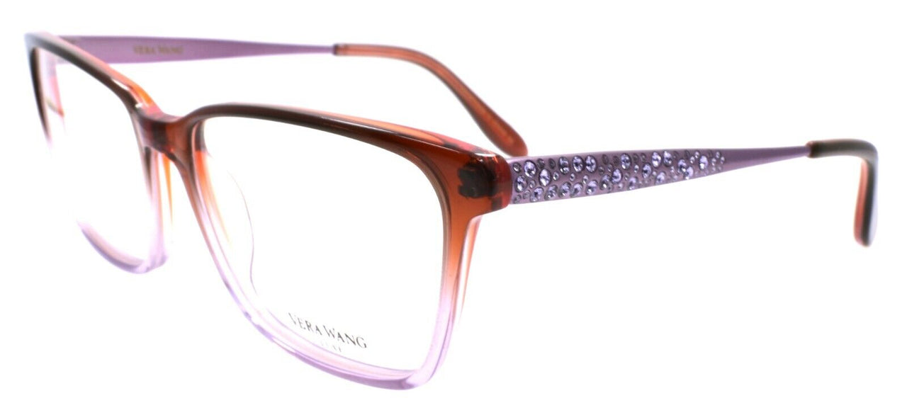 Vera Wang Tula WI Women's Eyeglasses Frames 53-16-135 Wine w/ Crystals