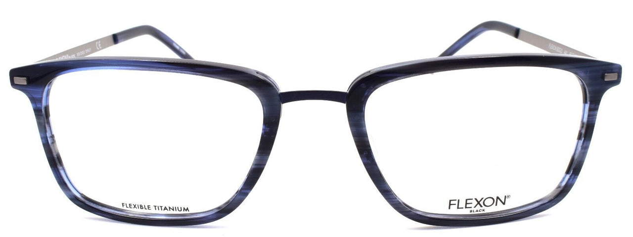2-Flexon B2023 441 Men's Eyeglasses Frames Blue Horn 56-22-145 Flexible Titanium-883900206440-IKSpecs