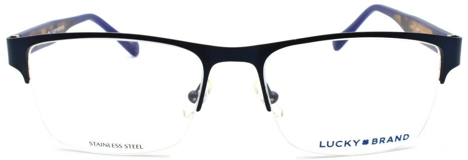 2-LUCKY BRAND D513 Men's Eyeglasses Frames Half-rim 53-17-140 Navy-751286343625-IKSpecs
