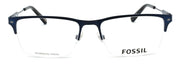 2-Fossil FOS 6080 0DA4 Men's Eyeglasses Frames Half-rim 54-17-145 Navy Blue-827886073801-IKSpecs