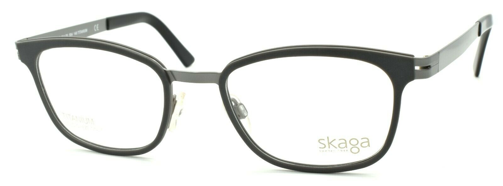 1-Skaga 2540-U Daelvi 504 Men's Eyeglasses Frames TITANIUM 51-20-140 Silver-IKSpecs