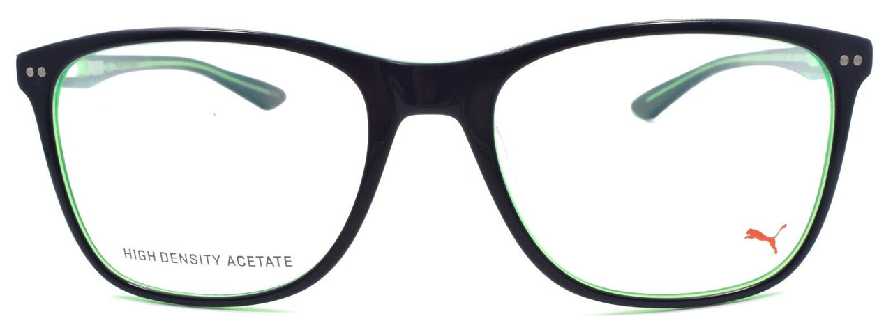 PUMA PU0129O 004 Men's Eyeglasses Frames 55-19-145 Dark Blue / Green