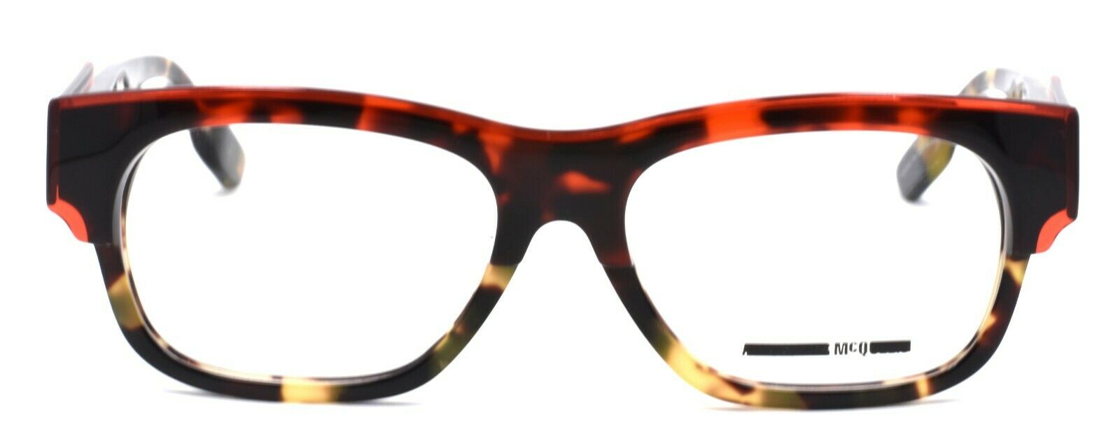 2-McQ Alexander McQueen MQ0027O 003 Unisex Eyeglasses 52-16-145 Red / Tortoise-889652010816-IKSpecs