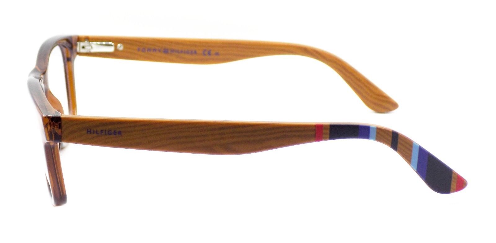 3-TOMMY HILFIGER TH 1314 X3R Men's Eyeglasses Frames 50-19-145 Brown Wood + CASE-762753040244-IKSpecs