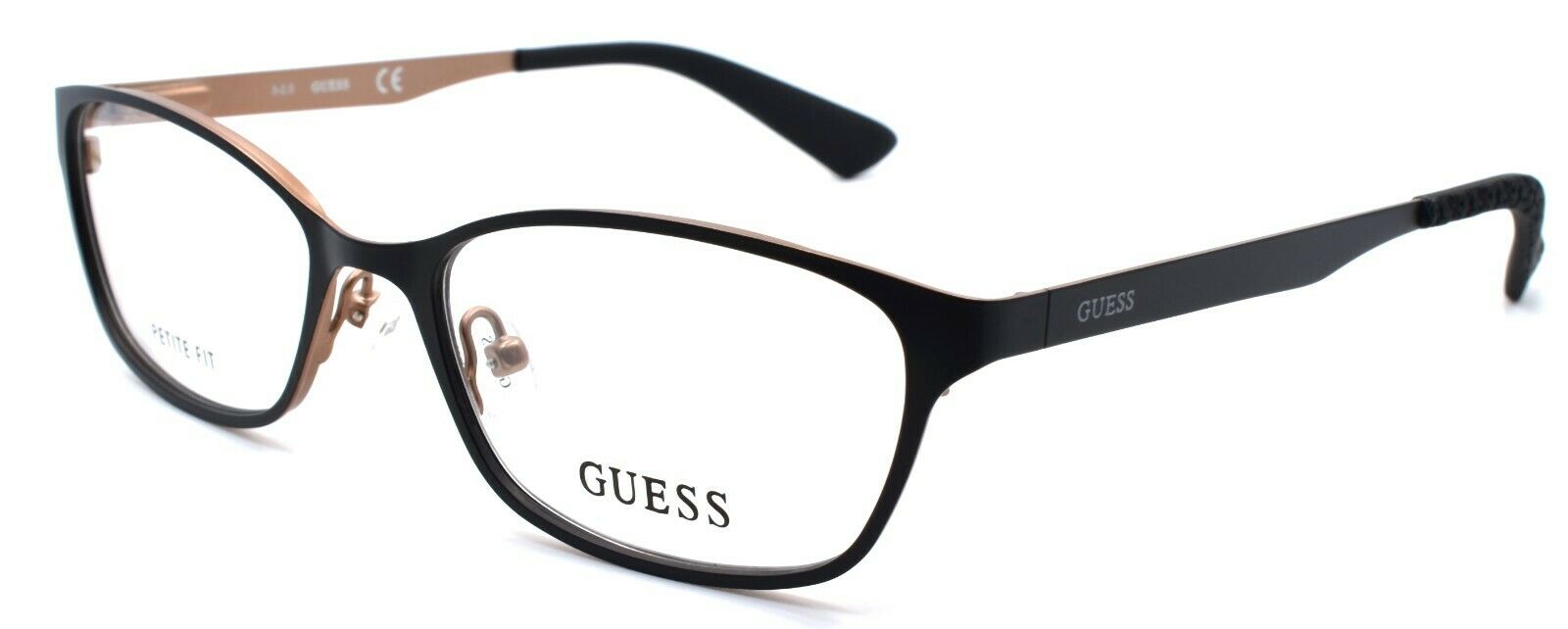 1-GUESS GU2563 002 Women's Eyeglasses Frames Petite 49-16-135 Matte Black-664689787814-IKSpecs