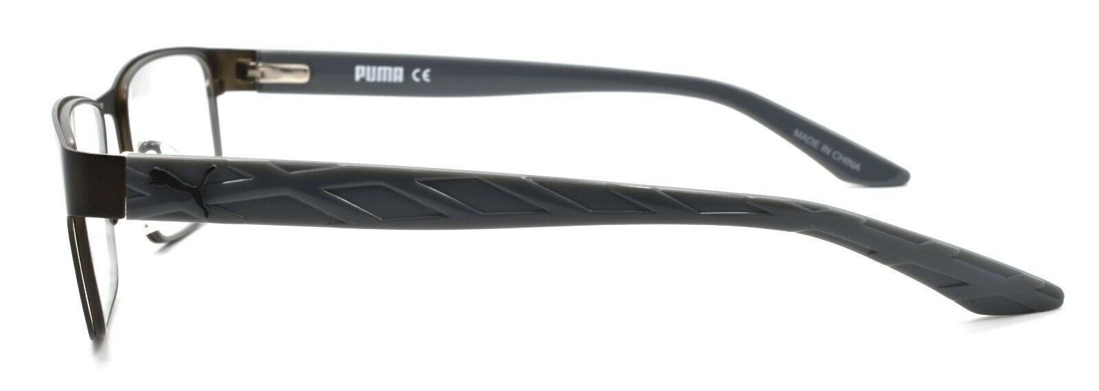 3-PUMA PU0024O 002 Men's Eyeglasses Frames 53-18-140 Brown / Grey + CASE-889652002194-IKSpecs