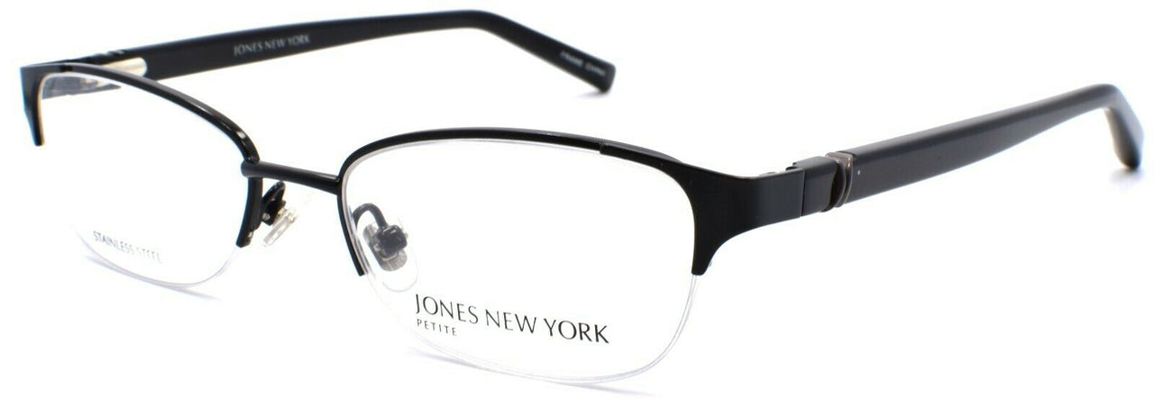 Jones New York JNY J142 Women's Eyeglasses Half-rim Petite 48-17-135 Black