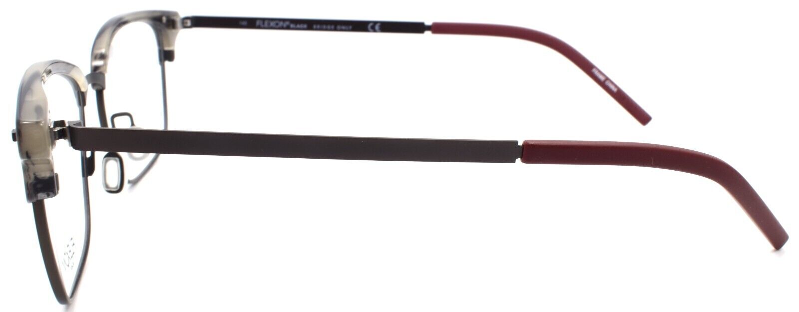 3-Flexon B2022 021 Men's Eyeglasses Frames Grey Horn 55-19-145 Flexible Titanium-886895450461-IKSpecs