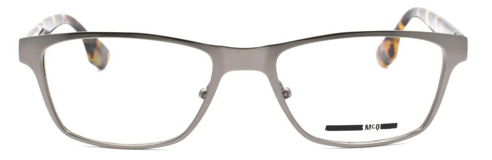 2-McQ Alexander McQueen MQ0050O 005 Unisex Eyeglasses 53-18-150 Ruthenium / Havana-889652032887-IKSpecs