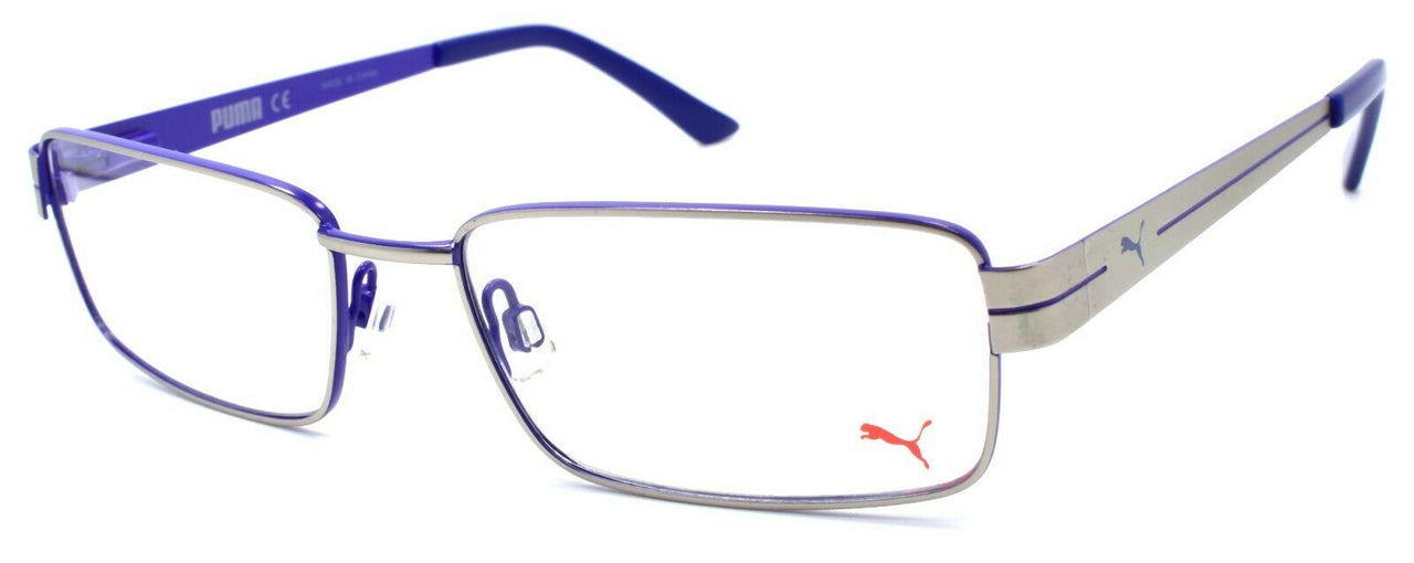 1-PUMA PE0014O 004 Men's Eyeglasses Frames 54-17-140 Silver / Blue-889652036564-IKSpecs