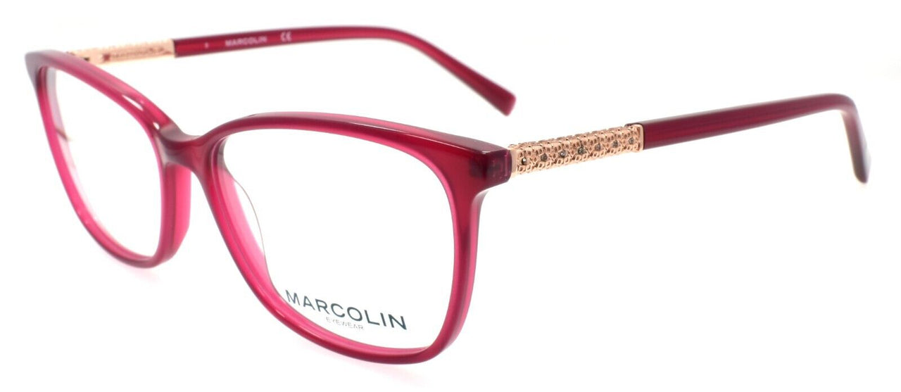 Marcolin MA5025 071 Women's Eyeglasses Frames Cat Eye 54-15-140 Bordeaux