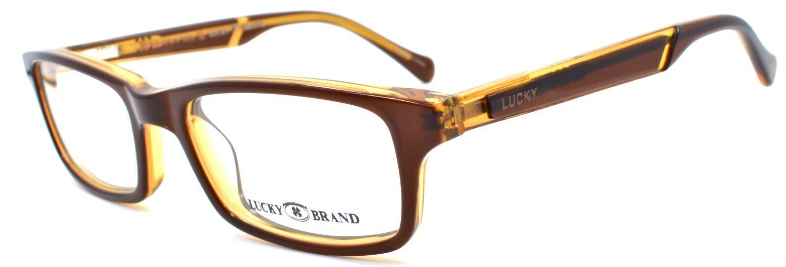 1-LUCKY BRAND Double Stitch Kids Eyeglasses Frames 46-17-125 Brown-751286228038-IKSpecs