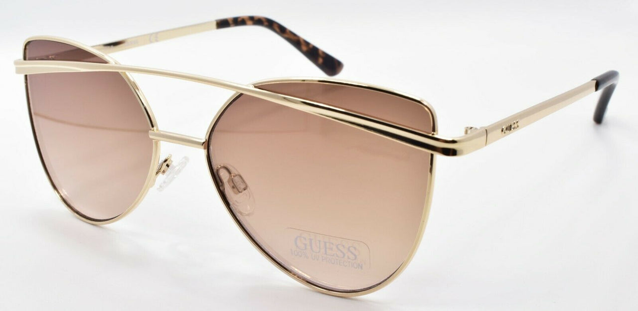 GUESS GF0332 32G Women's Sunglasses Cat Eye 56-16-140 Gold / Mirrored