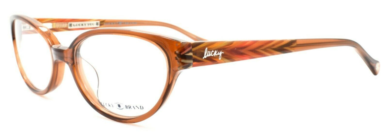 1-LUCKY BRAND Sunrise UF Women's Eyeglasses Frames 52-17-140 Brown + CASE-751286256611-IKSpecs