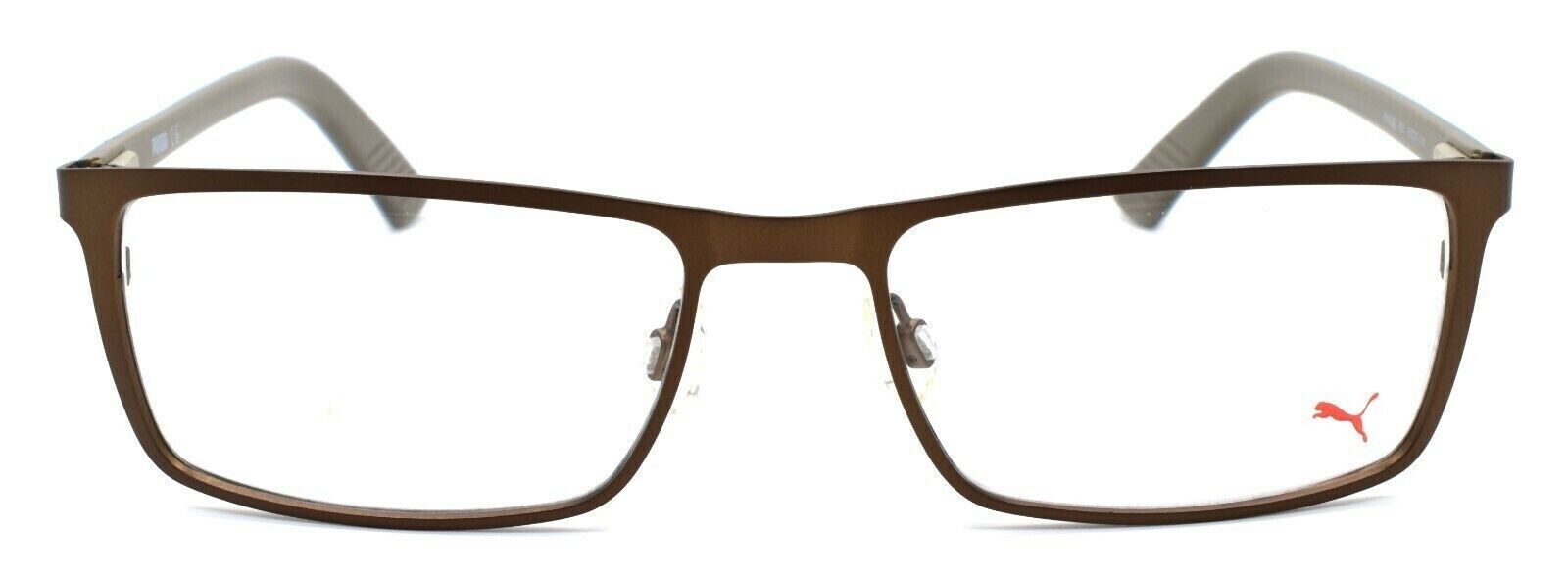 2-PUMA PU0027O 002 Men's Eyeglasses Frames 55-17-140 Brown-889652002354-IKSpecs