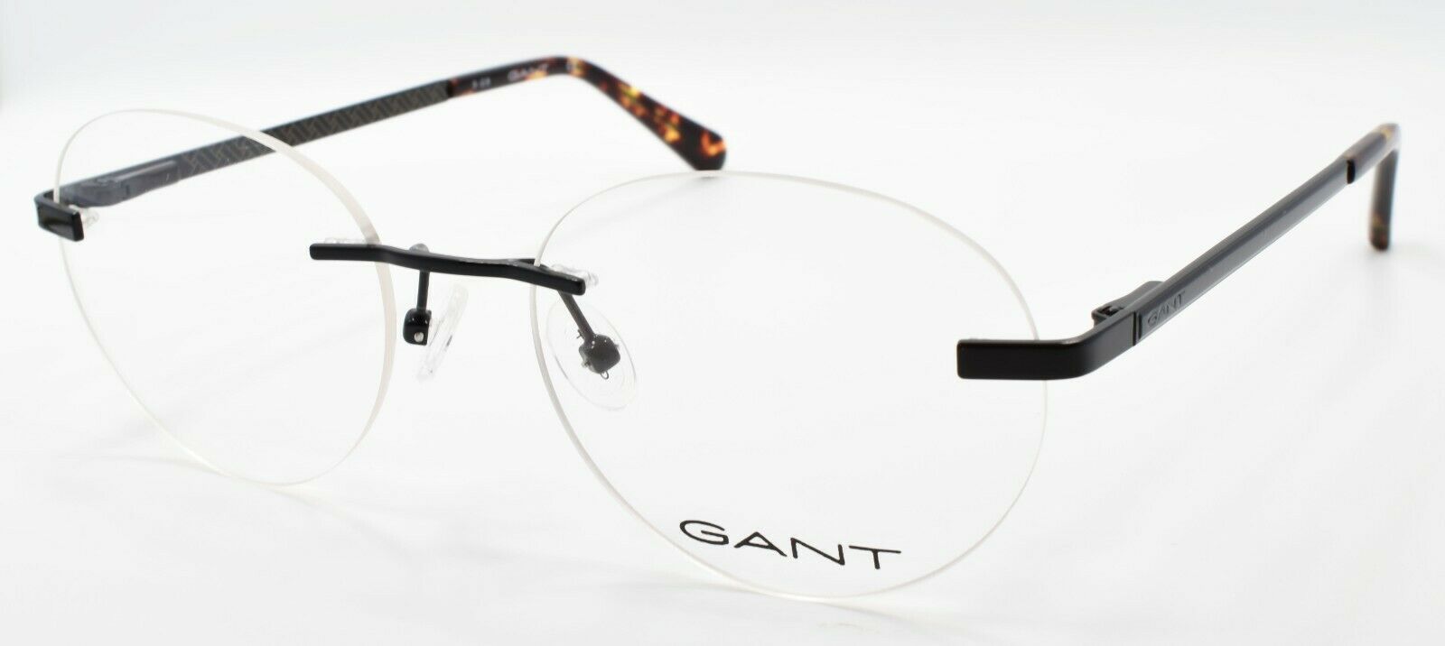 1-GANT GA3214 001 Men's Glasses Frames Rimless 52-18-145 Shiny Black-889214147677-IKSpecs