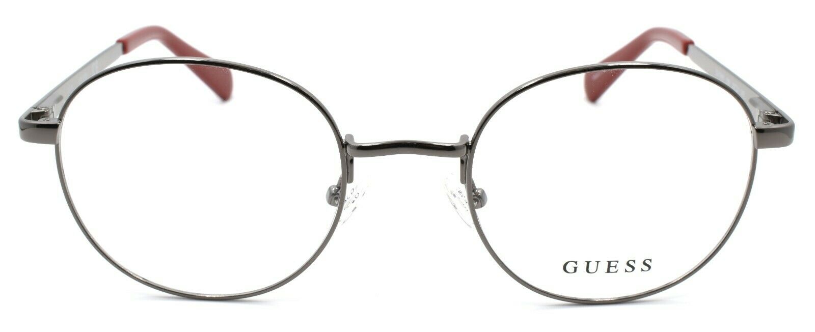 2-GUESS GU1969 006 Men's Eyeglasses Frames Round 50-21-145 Shiny Dark Nickeltin-889214043528-IKSpecs