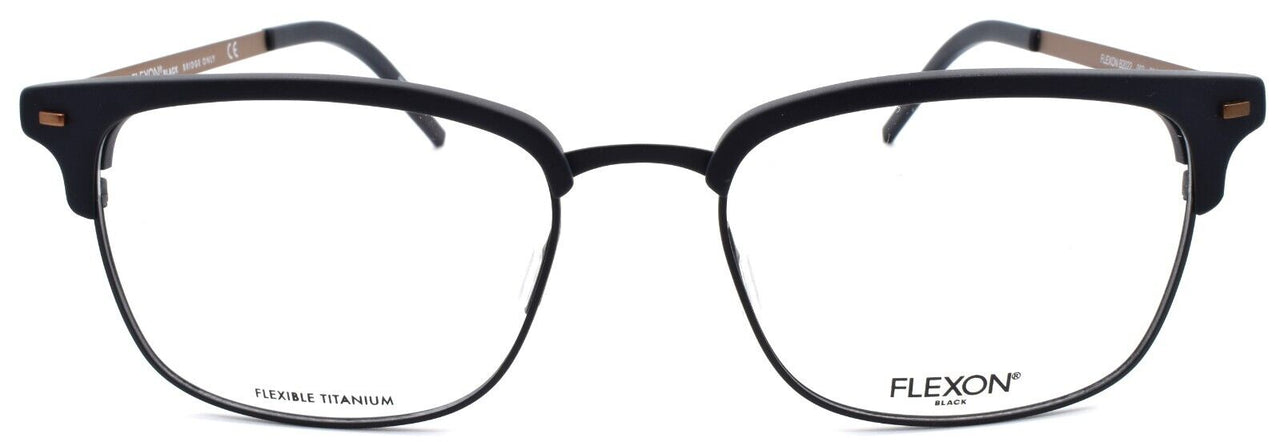 2-Flexon B2022 002 Men's Eyeglasses Frames Black 55-19-145 Flexible Titanium-886895450478-IKSpecs