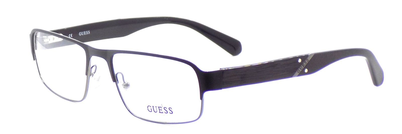 1-GUESS GU1836 BLK Unisex Eyeglasses Frames Metal 54-18-135 Satin Black + CASE-715583292932-IKSpecs