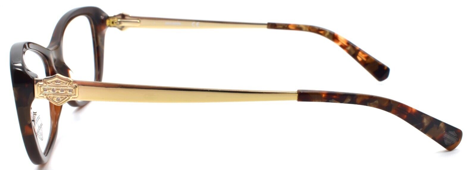 2-Harley Davidson HD0557 050 Women's Eyeglasses Frames 51-16-140 Brown / Gold-889214243072-IKSpecs