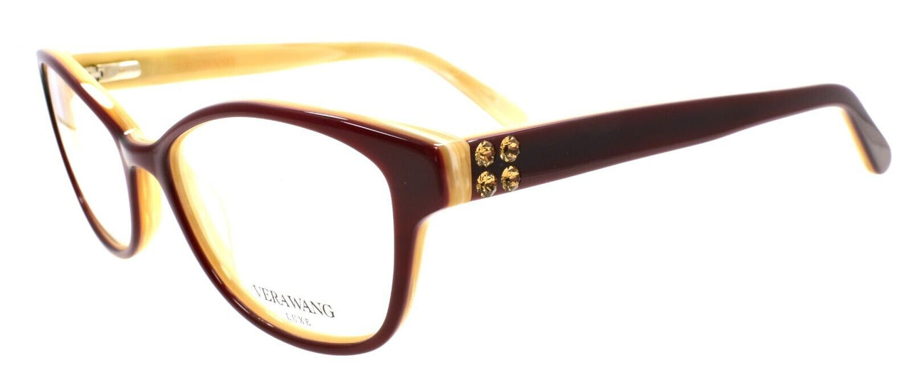 Vera Wang Mazzoli BU Women's Eyeglasses Frames 51-15-130 Burgundy w/ Crystals