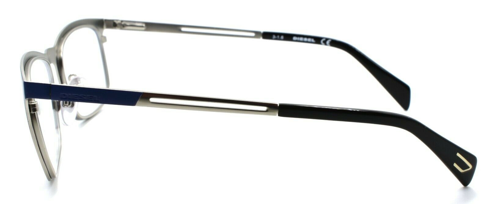 3-Diesel DL5122 092 Men's Eyeglasses Frames 53-18-145 Matte Blue / Silver-664689687367-IKSpecs