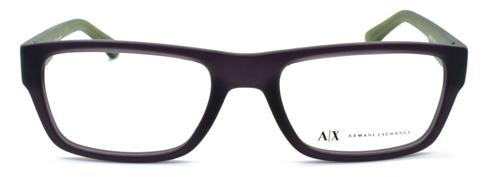 2-Armani Exchange AX3015 8020 Eyeglasses Frames 52-18-140 Matte Black / Green-8053672207347-IKSpecs