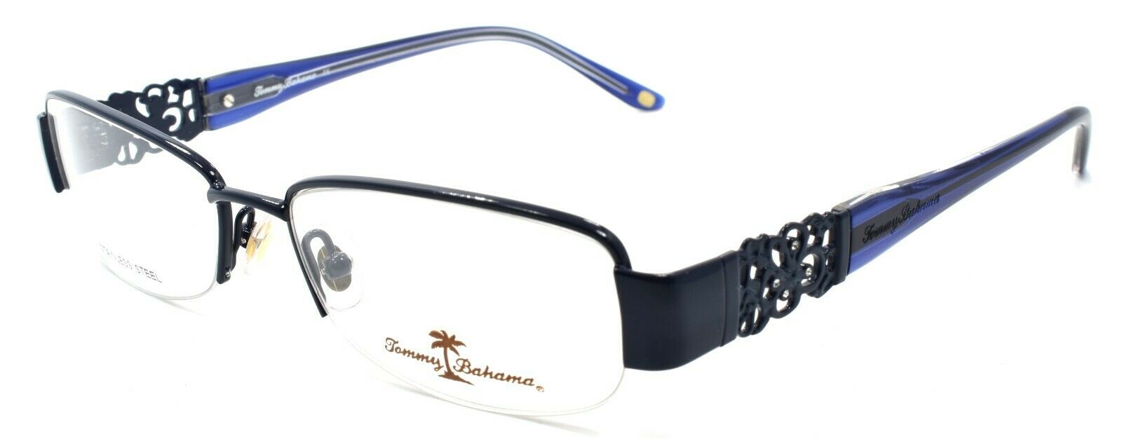 1-Tommy Bahama TB5026 414 Women's Eyeglasses Frames Half-rim 52-16-140 Navy Blue-788678023438-IKSpecs
