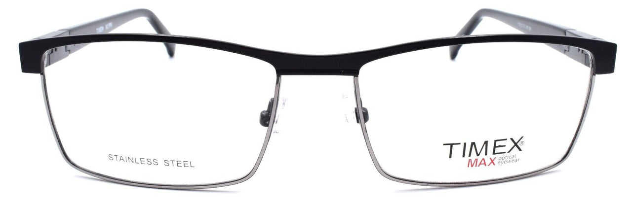 2-Timex 6:21 PM Men's Eyeglasses Frames LARGE 57-17-145 Black-715317184144-IKSpecs