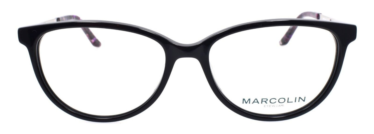 Marcolin MA5019 001 Women's Eyeglasses Frames Cat Eye 54-16-140 Black