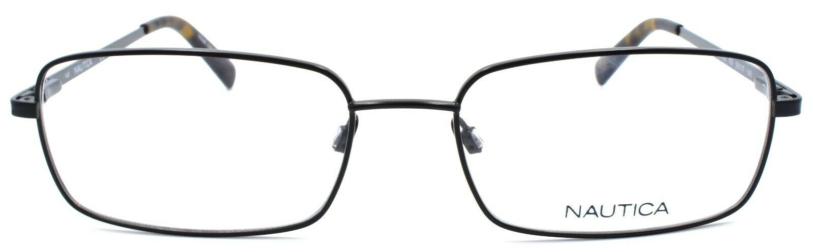 2-Nautica N7302 005 Men's Eyeglasses Frames 55-18-140 Satin Black-688940463187-IKSpecs
