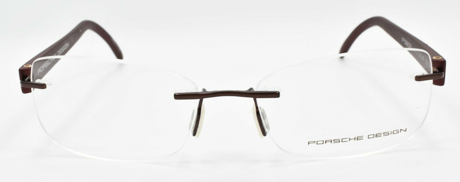 2-Porsche Design P8209 S2 B Eyeglasses Frames RIMLESS 52-16-135 Dark Red ITALY-4046901618612-IKSpecs