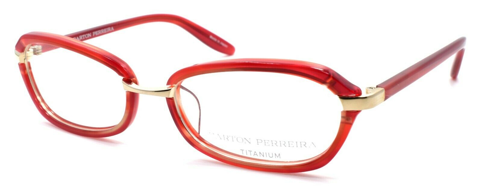 1-Barton Perreira Rosalie Women's Eyeglasses PETITE 50-16-127 Scarlet Red / Gold-672263039303-IKSpecs