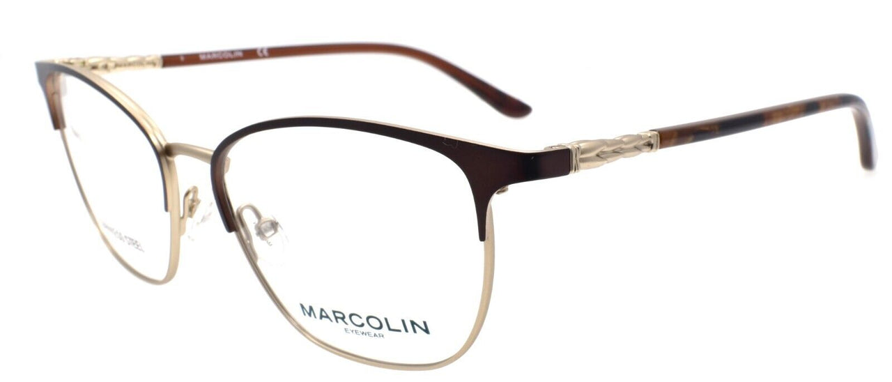 Marcolin MA5023 049 Women's Eyeglasses Frames 53-16-140 Matte Dark Brown