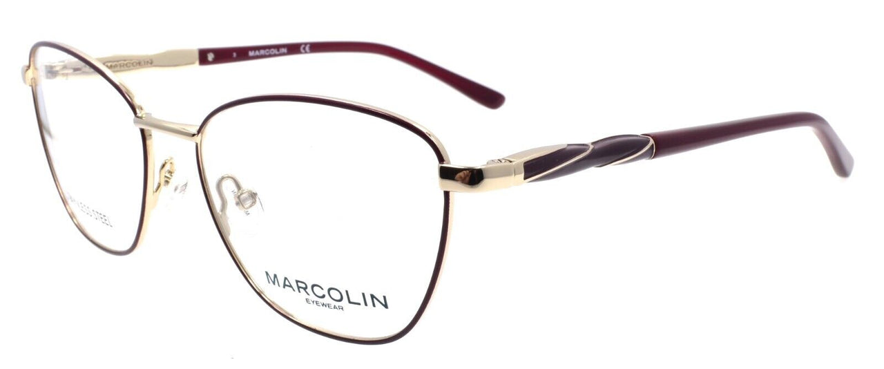 Marcolin MA5024 070 Women's Eyeglasses Frames 53-16-140 Bordeaux