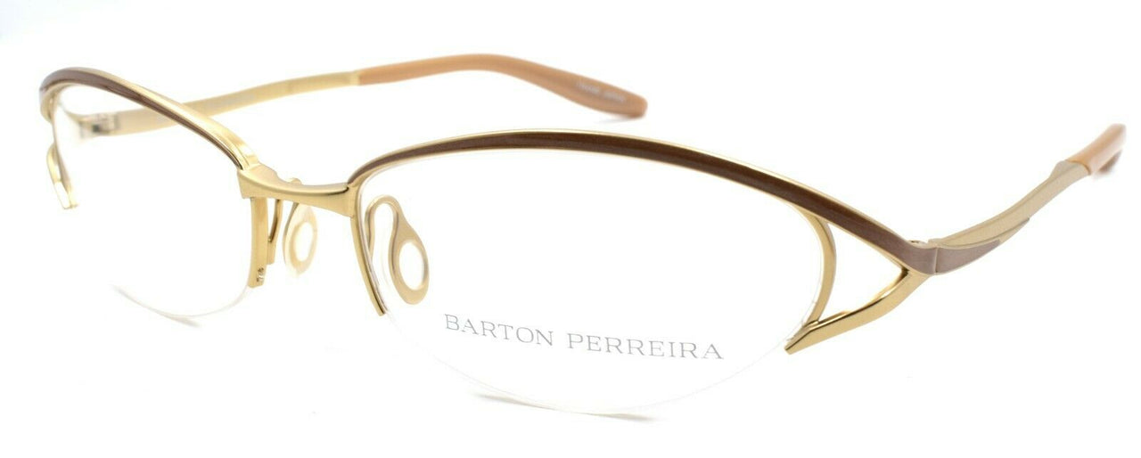 Barton Perreira Eliza Women's Glasses Frames Half-rim 53-17-125 Caramel / Gold