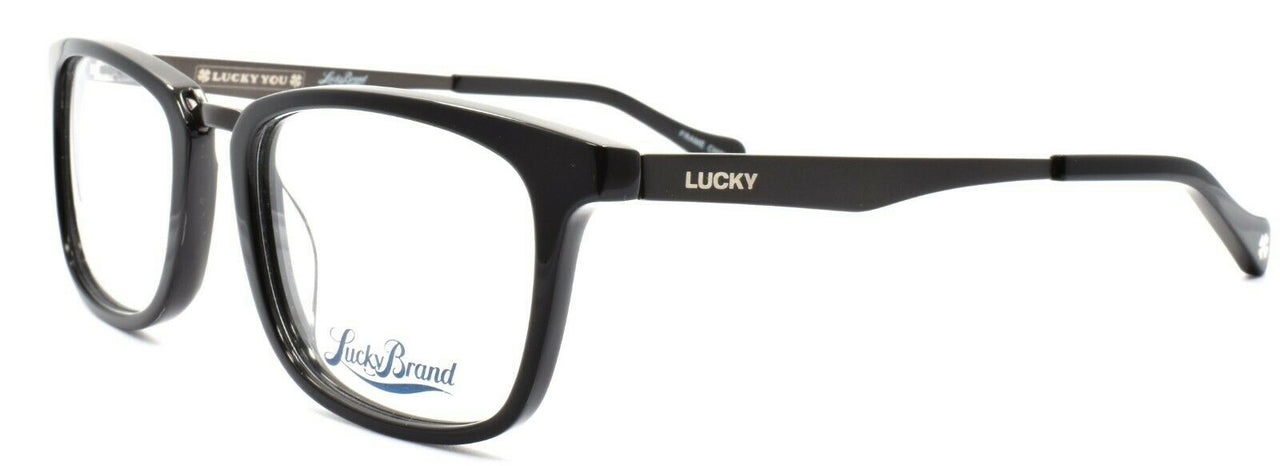 1-LUCKY BRAND D400 Men's Eyeglasses Frames 51-20-140 Black + CASE-751286273991-IKSpecs