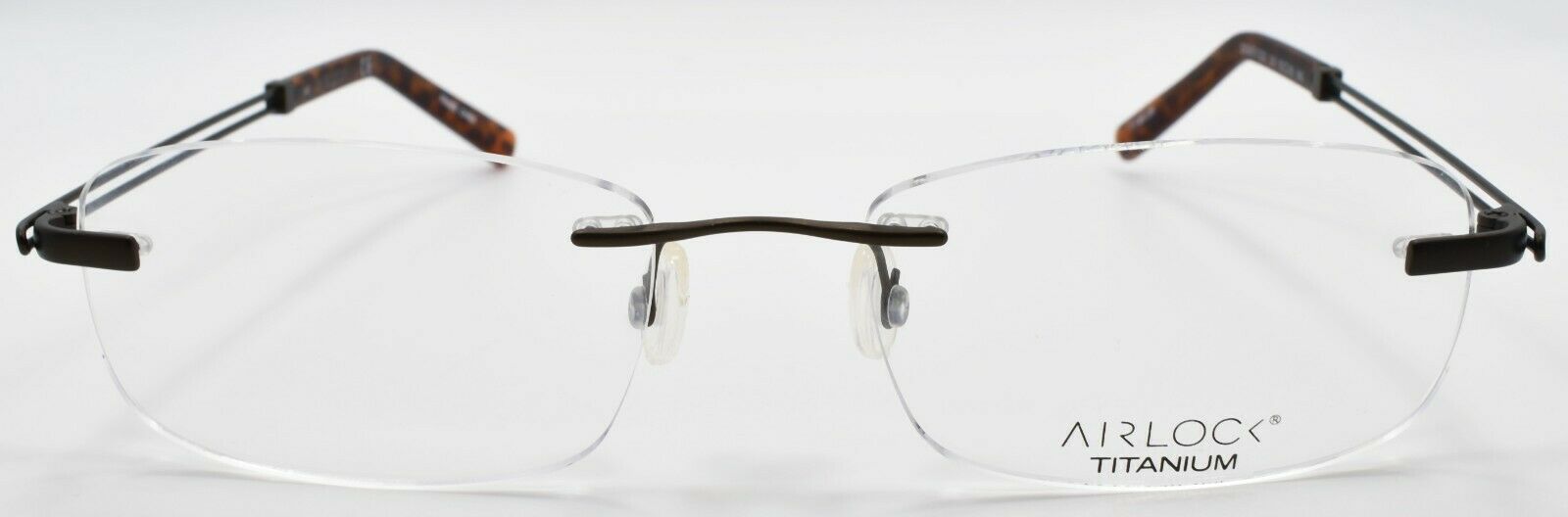 2-Airlock Dignity 203 301 Men's Eyeglasses Frames Rimless 53-18-140 Dark Olive-886895380072-IKSpecs