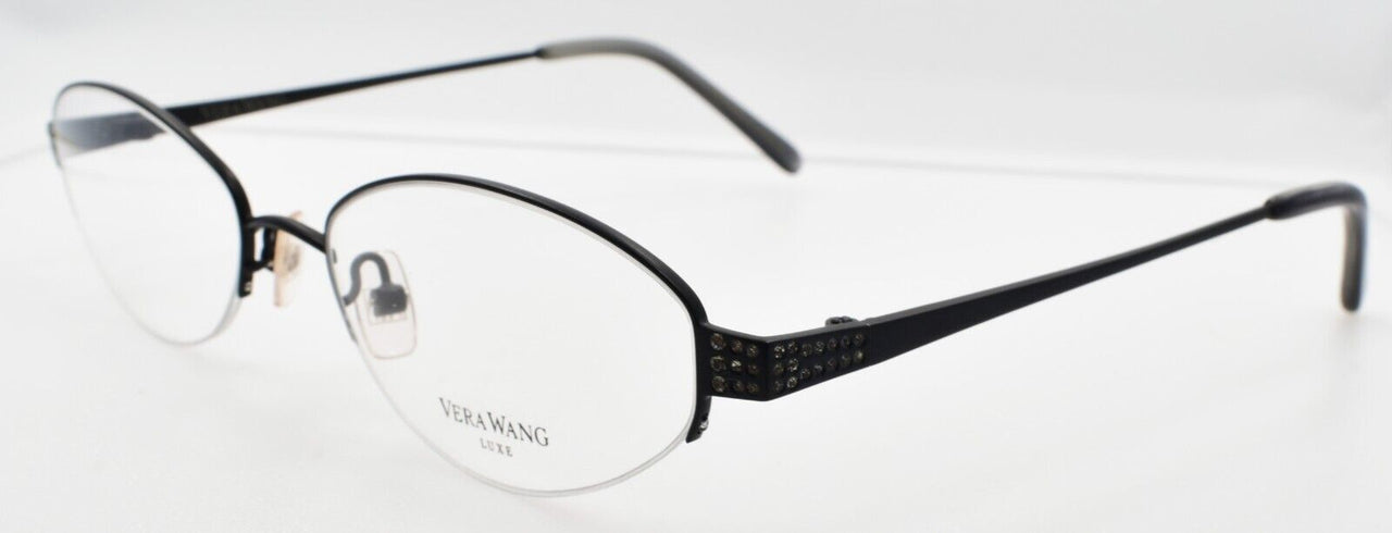 Vera Wang Astrea BK Women's Eyeglasses Half-rim 51-17-133 Titanium Black Crystal