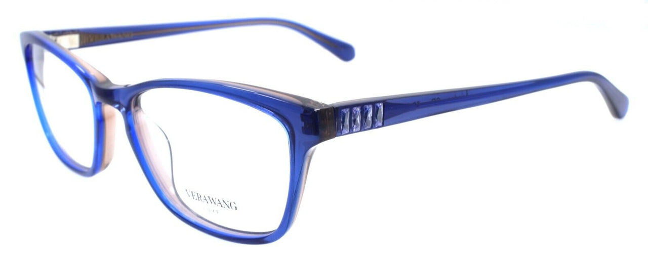 Vera Wang Ariadne Women's Eyeglasses Frames 52-17-135 Sapphire Blue w/ Crystals