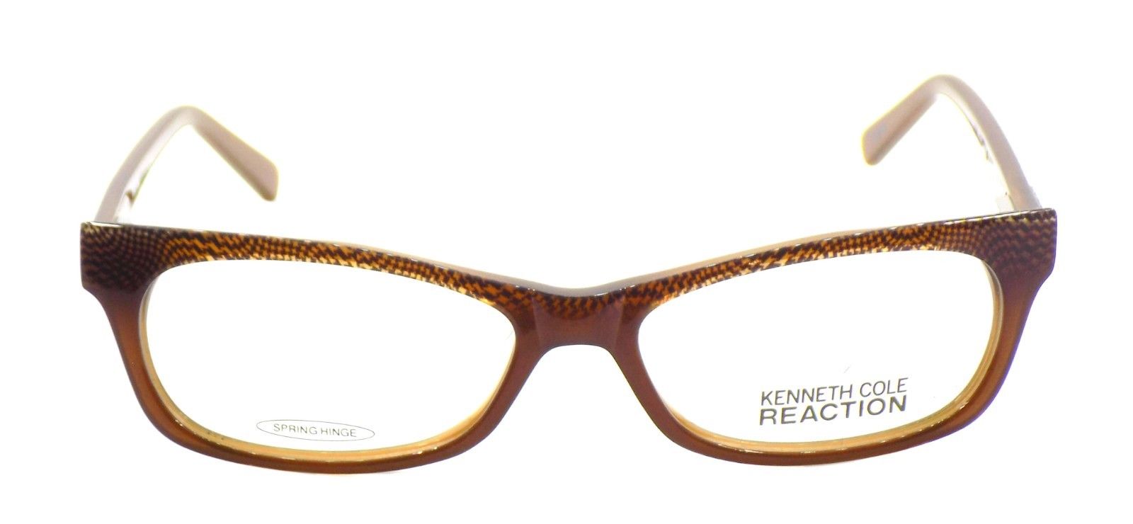 2-Kenneth Cole REACTION KC746 050 Women's Eyeglasses Frames 53-15-135 Brown + CASE-664689599448-IKSpecs