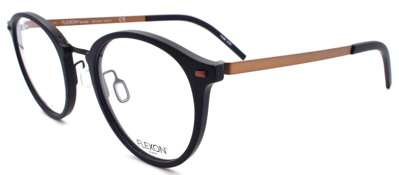 1-Flexon B2024 001 Men's Eyeglasses Frames Black 50-23-145 Flexible Titanium-883900206518-IKSpecs