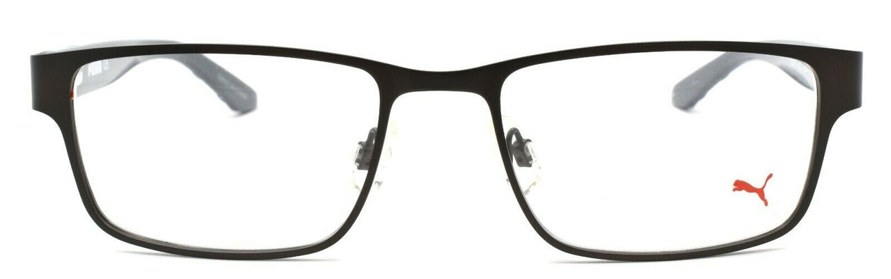2-PUMA PU0024O 002 Men's Eyeglasses Frames 53-18-140 Brown / Grey + CASE-889652002194-IKSpecs
