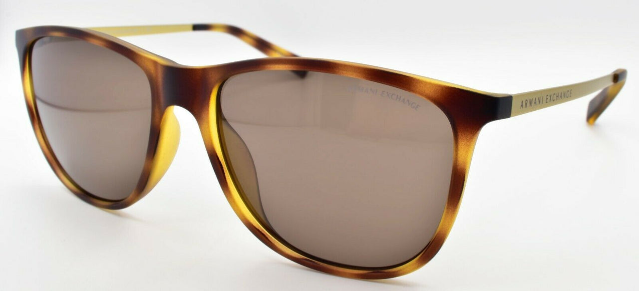 Armani Exchange AX4047SF 802973 Sunglasses 57-17-140 Matte Havana / Brown